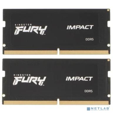 Память оперативная/ Kingston 32GB 4800MT/s DDR5 CL38 SODIMM (Kit of 2) FURY Impact PnP