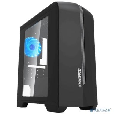 Gamemax Centauri BG H601 mATX case, black, w/o PSU, w/1xUSB3.0+1xUSB2.0+HD-Audio, w/1x12mm Blue Led fan