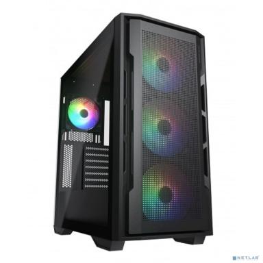 Cougar Uniface X RGB Black, 3x140mm ARGB +1x120mm ARGB Fan, ARGB Fan Hub, без БП, черный, E-ATX  