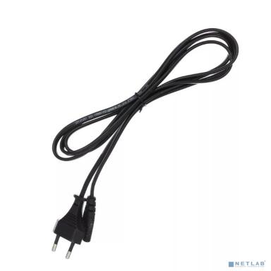Telecom TP228-1.8-B Кабель для аудио-видео техники IEC-320-C7--розетка 220V, 2-pin 1,8m ,черный