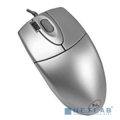 A-4Tech Мышь OP-620D (U3/S) (серебр.) USB, пров. опт. мышь, 3кн, 1кл-кн [85695]