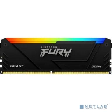 Память DDR4 16GB 3200MHz Kingston KF432C16BB2A/16 Fury Beast RGB RTL Gaming PC4-25600 CL16 DIMM 288-pin 1.35В single rank с радиатором Ret