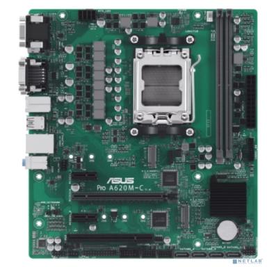 ASUS PRO A620M-C-CSM (Socket AM5, mATX, 2xDDR5(96GB), VGA/DVI-D/DP/HDMI, 1 x PCIe 4.0 x16/1 x PCIe 4.0 x16,  4 x SATA 6Gb/s, 2xM.2, 2xUSB 3.2, 3xUSB 2.0, 1xCOM port, 1xType-C)