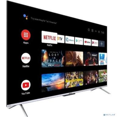 43" Телевизор HAIER Smart TV S3, QLED, 4K Ultra HD, серебристый, СМАРТ ТВ, Android [DH1U8XD04RU]