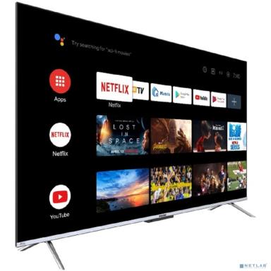 65" Телевизор HAIER Smart TV S3, QLED, 4K Ultra HD, серебристый, СМАРТ ТВ, Android [DH1VW6D03RU]