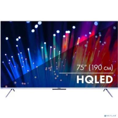 75" Телевизор HAIER Smart TV S3, QLED, 4K Ultra HD, серебристый, СМАРТ ТВ, Android [DH1UD1D01RU]