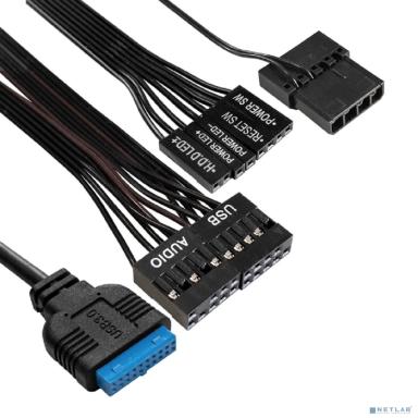 Exegate EX296386RUS Корпус Minitower ExeGate mEVO-7805-XP500 (mATX, БП XP500 с вент. 12см, 2*USB+1*USB3.0, аудио, черный, с 2*RGB подсветкой)