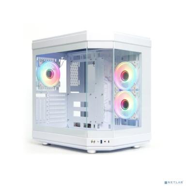GameMax Корпус HYPE без БП (ATX, Белый,USB3.0, Зак.стекло,3*120мм ARGB вент+конт.+пульт, пыл.фильтр)