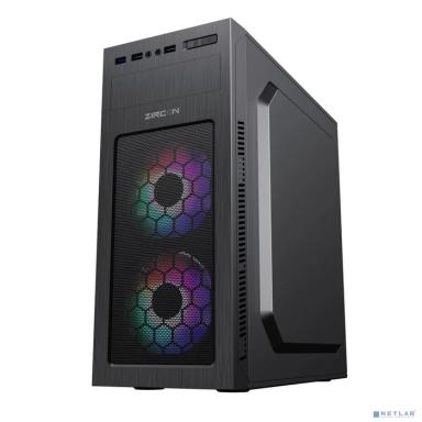 Zircon Корпус Lantan без БП (Midi Tower, ATX,Черн., 1*USB3.0, 2*USB2.0, HD Audio, 3*120мм RGB)