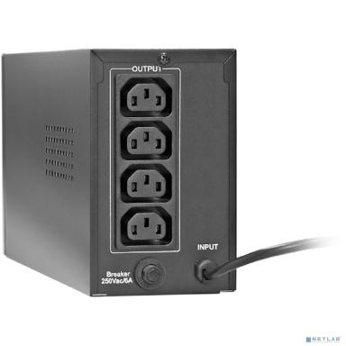 Exegate EP285520RUS ИБП Power Back BNB-400.LED.AVR.4C13 <400VA/240W, LED, AVR, 4*C13, металлический корпус Black> 
