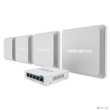 Keenetic Orbiter Pro 4-Pack + PoE+ switch 5 bundle (KN-KIT-012) Комплект mesh Wi-Fi-система Orbiter Pro Pack + Keenetic PoE+ Switch 5