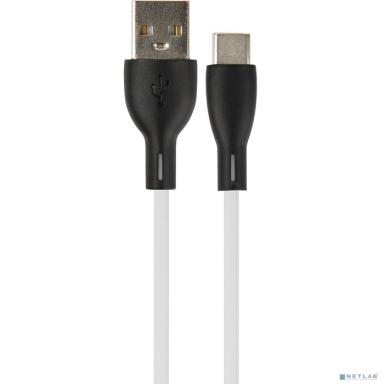PERFEO Кабель USB A вилка - C вилка, 2.4A, белый, силикон, длина 1 м., SILICON (U4716)