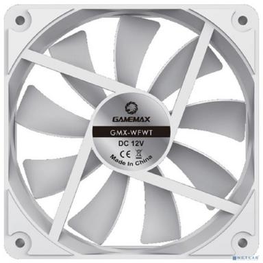 Кулер для корпуса ПК/ Gamemax GMX-WFBK-Full White, 12CM white fan, white blade, 3pin+4Pin connector