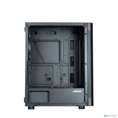 Корпус Zalman i4 TG Black Mid Tower  (ATX/micro ATX/mini-ITX , без БП, Steel, ABS, Tempered Glass, 4x120mm FAN RGB)