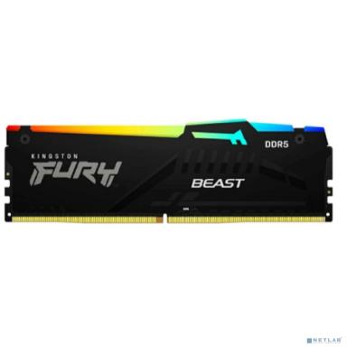 Модуль памяти, Kingston,FURY Beast RGB XMP KF560C40BBA-8, DDR5, 8GB, CL40, DIMM <PC5-48000/6000MHz>