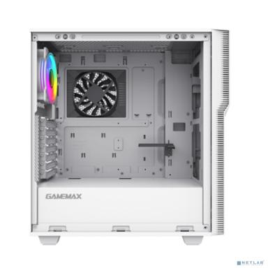 Gamemax Корпус ZORRO WHITE без БП (Midi Tower, Белый., 1*USB3.0, 1*USB Type-C, COC fan)