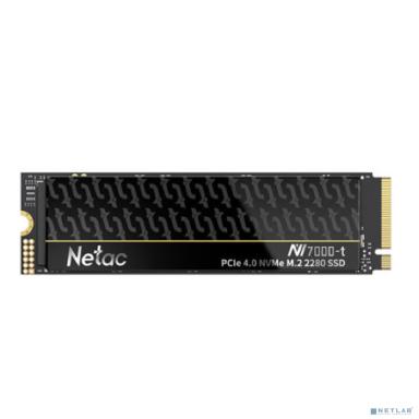 Твердотельный накопитель Netac NV7000-t PCIe 4 x4 M.2 2280 NVMe 3D NAND SSD 512GB, R/W up to 7200/4400MB/s, with heat spreader