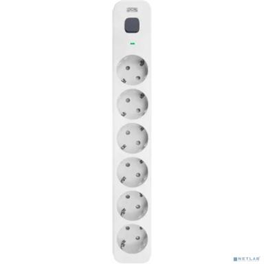 Powercom Сетевой фильтр SP-06W 1,8 м 1.8м (6 розеток) белый/серый (коробка) (1928698)