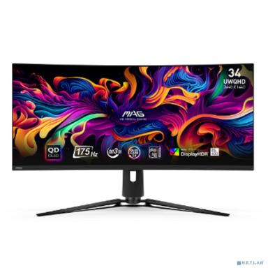 MSI 34" MAG 341CQP QD-OLED {QD-OLED Curved 3440x1440 175Hz 0.03ms 21:9 178/178 250cd 1500000:1 10bit 2xHDMI2.1 DisplayPort1.4 USB-C(15W, DP) 2xUSB2.0 FreeSync(PremPro)}