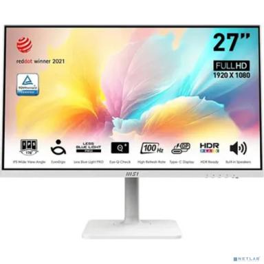 MSI Modern 27" MD2712PW белый {IPS 1920x1080 100Hz 4ms 178/178 300cd HDMI USB-C USB Audio} [9S6-3PA49H-200]
