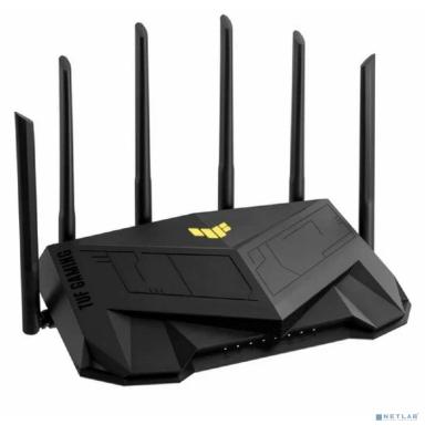 Роутер беспроводной ASUS TUF-AX6000, 5 LAN, 1000 Мбит/с, 2500 Мбит/с, 4 (802.11n), 5 (802.11ac), 6 (802.11ax), 1 x USB 3.2, 3G, 4G/LTE, IPv6 черный