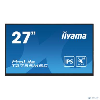 LCD Iiyama 27'' T2755MSC-B1 {IPS Touch 1920x1080 60Hz 5ms 400cd HDMI DisplayPort USB M/M}