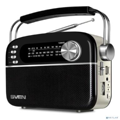 АС SRP-505, черный (3 Вт, Bluetooth, FM/AM/SW, USB, microSD, AUX,  встроенный аккумулятор)