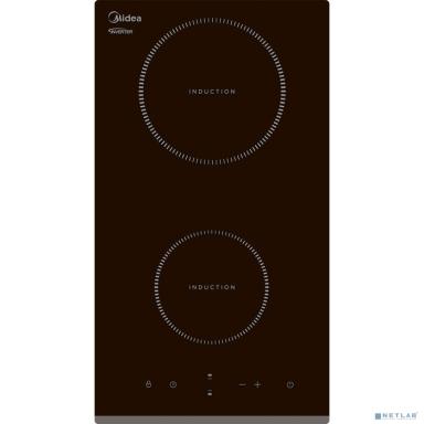 Индукционная варочная поверхность Midea/ Индукционная варочная поверхность Домино, ширина 30 см, 2 индукционные зоны, сенсорное управление, 9 уровней мощности, таймер, индикаторы остаточного тепла, фу