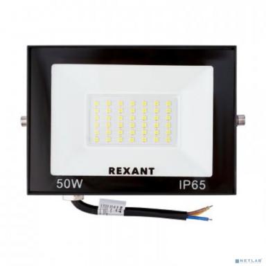 Rexant 605-033 Прожектор светодиодный СДО 50Вт 4000Лм 4000K нейтральный свет, черный корпус 