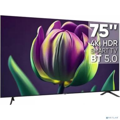 Topdevice TDTV75CS06U_BK {UHD ready/T2/S2/Android 11 Smart (1.5/16Gb)/BT 5.0/2 пульта/black}