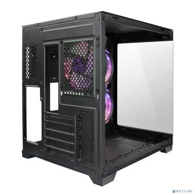 Ginzzu V390 RGB подсветка, контроллер CRC6, 3* 12R6 FAN 12CM RGB закаленное стекло 1*USB 3.0,1*USB 2.0, AU mATX