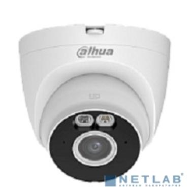 DAHUA DH-IPC-T4AP-PV-0280B Уличная купольная IP-видеокамера Smart Dual Light 4Мп, 1/3” CMOS, объектив 2.8мм, видеоаналитика ИК 30м, LED 30м, микрофон, динамик, Wi-Fi 2.4ГГц, IP67, металл/пластик