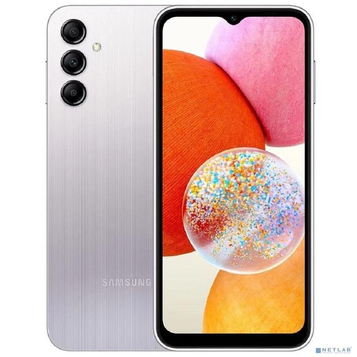 Смартфон Samsung SM-A145F Galaxy A14 64Gb 4Gb серебристый моноблок 3G 4G 2Sim 6.6" 1080x2408 Android 13 50Mpix 802.11 a/b/g/n/ac GPS GSM900/1800 GSM1900 TouchSc microSD max1024Gb