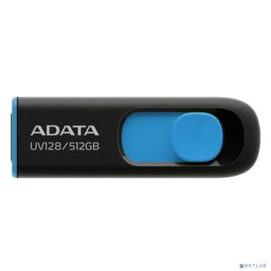 A-DATA Flash Drive 512GB DashDrive USB3.0 черный/синий [UV128 AUV128-512G-RBE] 