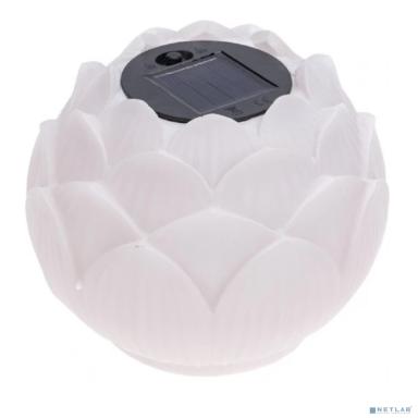 Rexant 602-2431 Светильник садовый Лотос, 3000К, 15см, встроенный аккумулятор, солнечная панель, коллекция Пекин 