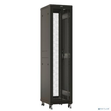 Hyperline TTBR-3268-DD-RAL9004 Шкаф напольный 19-дюймовый, 32U, 1610x600х800 мм (ВхШхГ), передняя и задняя распашные перфорированные двери (75%), ручка с замком, цвет черный (RAL 9004) (разобранный)