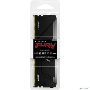 Память DDR4 32GB 2666MHz Kingston KF426C16BB2A/32 Fury Beast RGB RTL Gaming PC4-21300 CL16 DIMM 288-pin 1.2В dual rank с радиатором Ret