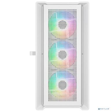 Powercase Alisio Micro X4W V2, Tempered Glass, 4х 120mm ARGB fans, ARGB HUB, белый, mATX  (CAMCXW-A4)