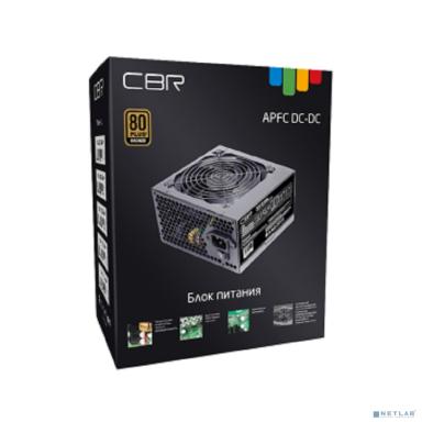 Блок питания CBR ATX 700W 80+ Bronze, DC-DC, APFC, 0.6mm, 20+4pin, 1*8-pin(4+4P), 2*6+2pin, 6*SATA, 4*IDE, 12cm fan, 1.5м кабель питания, черный [PSU-ATX700-12GM] BOX