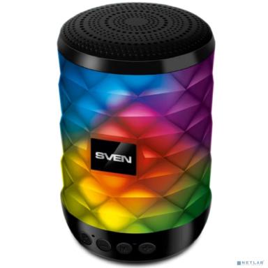 Портативная акустика SVEN PS-55 black, 5Вт, FM/USB/SD, черный (SV-021146)
