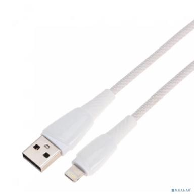 Rexant (18-7061) Кабель USB-A – Lightning для Apple, 2,4А, 1м, в белой нейлоновой оплетке
