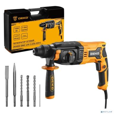 Перфоратор Deko ZKH950 патрон:SDS-plus уд.:3.2Дж 1050Вт (кейс в комплекте)