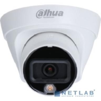 DAHUA DH-IPC-HDW1239T1P-LED-0280B-S6 Уличная турельная IP-видеокамера FullColor 2Мп, 1/2.8” CMOS, объектив 2.8мм, обнаружение людей, LED 30м, IP67, металл/пластик