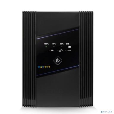 ИБП SMARTWATT UPS UNI 1500, линейно-интерактивный, мощность 1500/900 ВА/Вт, напольный, LED индикация, Shuko CEE7/4 - 2 шт. , IEC C13 - 3 шт., батарея 12В 7Ач 2шт., 148x315x198мм., 10.5кг., артикул 370