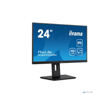 LCD Iiyama 23.8'' XUB2492QSU-B1 {IPS 2560x1440 100Hz 0.5ms 178/178 300cd 1000:1 8bit HDMI2.0 DisplayPort1.2 3xUSB3.2 USB-C(PD 15W) HAS Pivot 2x2W}