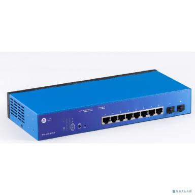 Т-КОМ ТГК-121-8/2-П Управляемый L2 коммутатор с 8 портами 10/100/1000Base-T и 2 портами 1000Base-X SFP (8 портов PoE 802.3af/at, PoE-бюджет 65 Вт), тип – «POE-1»