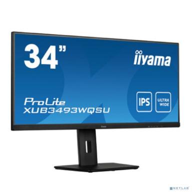 LCD Iiyama 34" XUB3493WQSU-B5 {IPS 3440x1440 75Hz 4ms 400cd 8bit 2xHDMI2.0 DisplayPort1.2 2xUSB3.0 HAS Pivot 2x5W VESA}