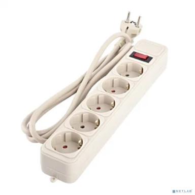 Perfeo сетевой фильтр "REAL POWER", 1,8м, 5 розеток, 16А, 3500 Вт, тройная защита, серый. [PF_E1498]