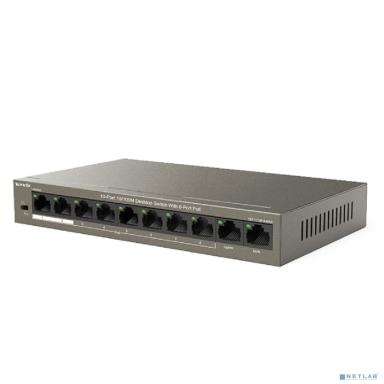 TENDA TEF1110P-8-63W Коммутатор настольный 10-Ports 10/100 Base-TX 8-Ports PoE(PoE бюджет 63W)