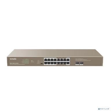 TENDA TEG1118P-16-250W Коммутатор в стойку 16-Ports 10/100/1000 Base-T + 2-Ports 1000 Base-X SFP ports 16-Ports PoE(PoE бюджет 230W)